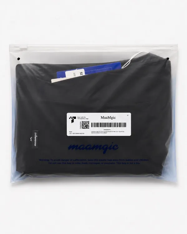 Maamgic Men’s Athletic Running Shorts – Black, Size S - Image 7