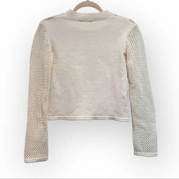 Zara White Knit Sweater – Size Small - Image 2