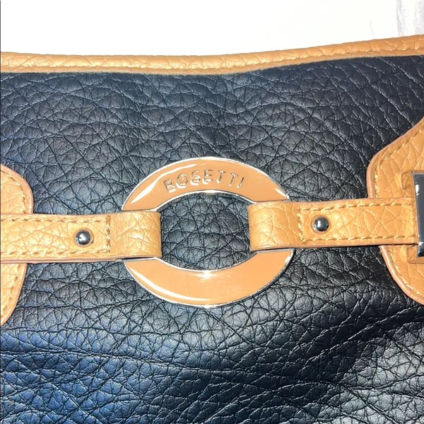Rosetti Black and Tan Shoulder Bag with‎ Braided Handle - Image 8
