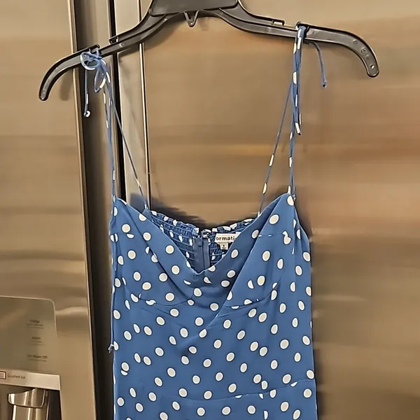 💕REFORMATION💕 Juliette Dress ~ Lazuli Blue Polka Dot Print 6 - Image 10