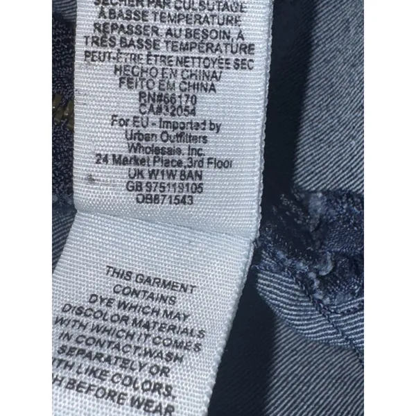 Free People Livin it Up Mini Skirt Women‎ 6 Back Zip Short Dark Wash Denim - Image 9