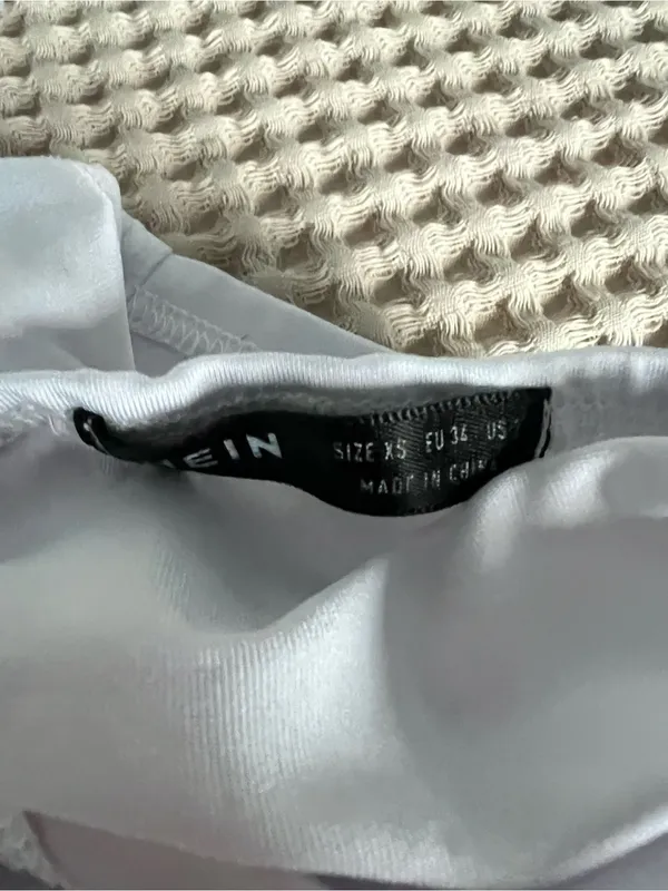 white satin halter crop top - Image 2
