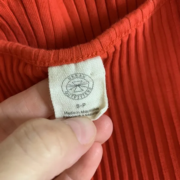 Urban Outfitters Red Ribbed Cropped Tank Top Small Y2K Stretch Knit Festival - Image 5