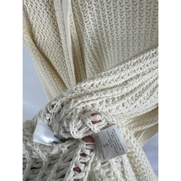 Lucky Brand off White Longline Knit Cardigan Size Small - Image 3
