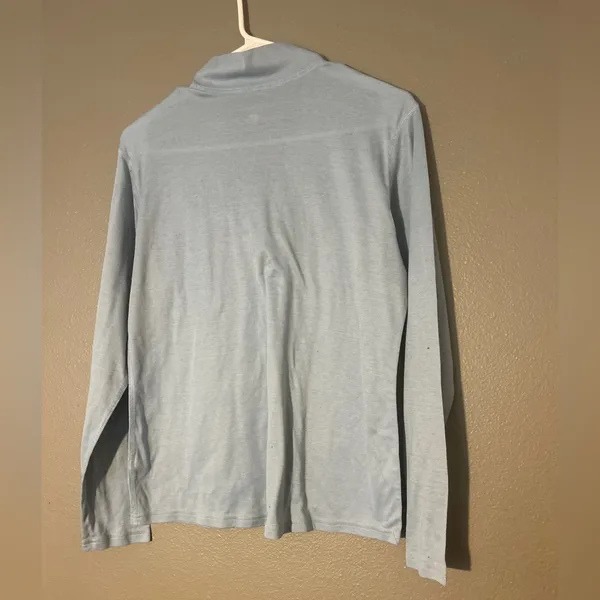 Patagonia Women's Capilene Midweight Zip-Neck Base Layer Large blue 1/4 Zip Top - Image 2
