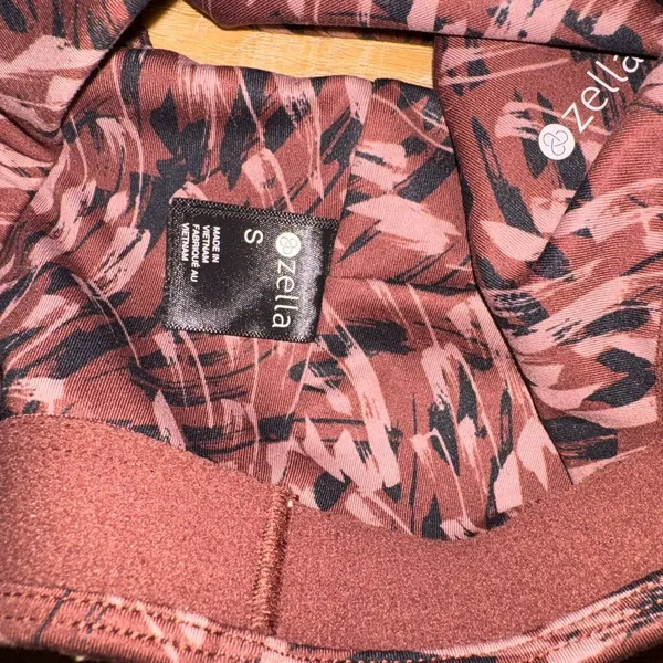 ⭐️Zella Dusty Rose & Black Printed Racerback Sports Bra - Image 6