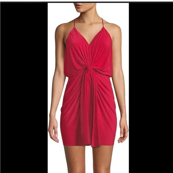 MISA NWT Domino Draped Mini Dress - small - Image 8