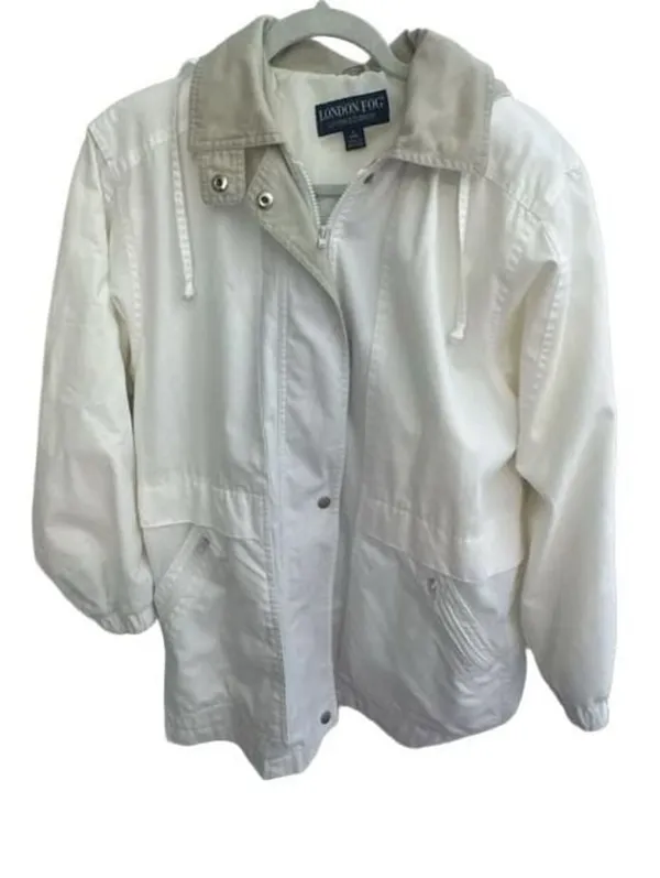 London Fog Limited Edition Jacket Size S Reg White Hooded Anorak - Image 4