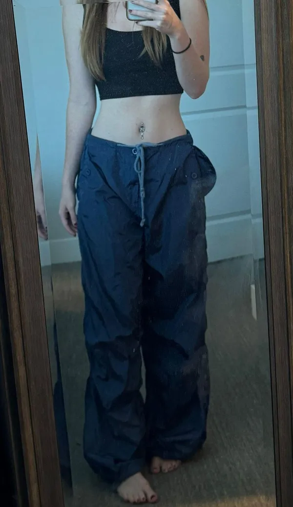 Navy Parachute Pants - Image 2