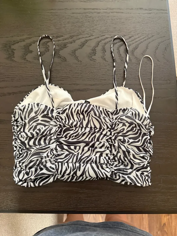 Zebra Cropped Tank Multiple - Image 3