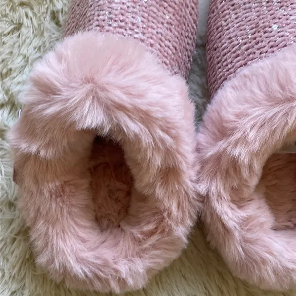 NWT Lauren Conrad Pink Sequin Slippers - Image 5