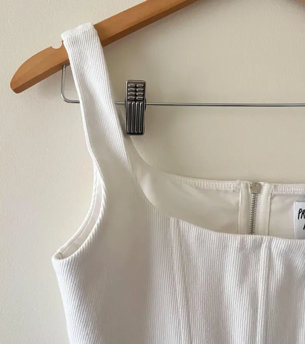 Princess Polly White Kaeshia Bustier Crop Tank Top Size 10 - Image 3