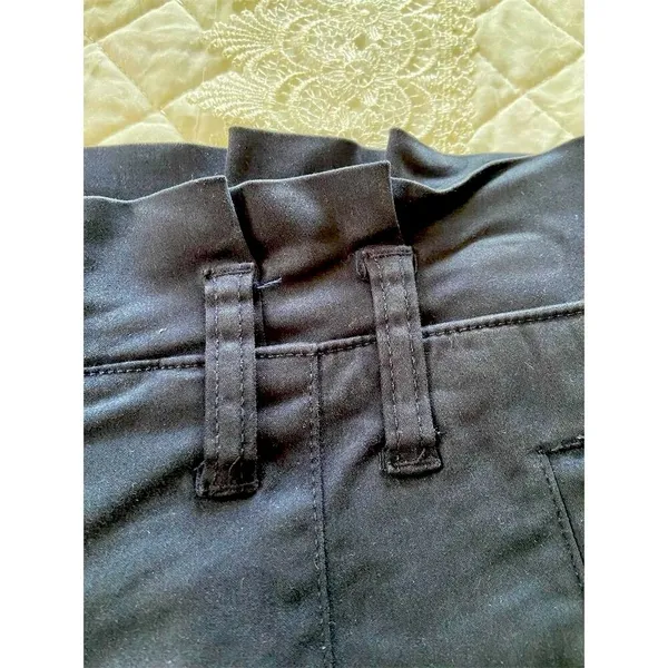 Cremieux Wide-Leg Navy Cropped Pants Paper bag waist Size 4 Casual - Image 9