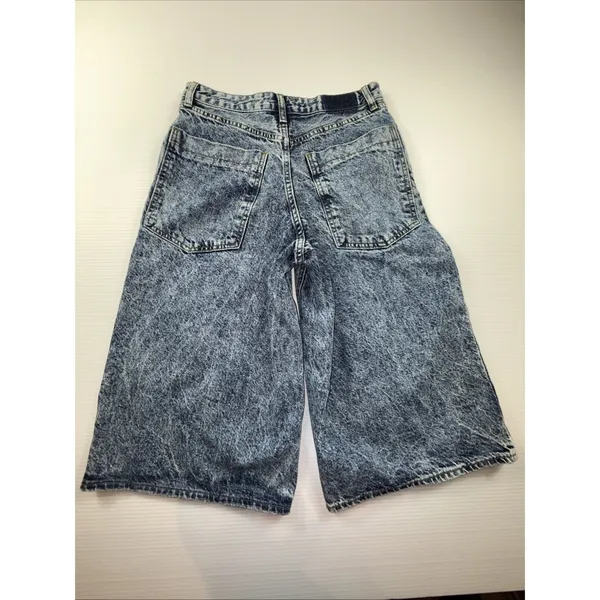 Vintage S.O.N.G. Denim Shorts women 1/25 Wide Leg Skater Grunge Denim 90s‎ - Image 6