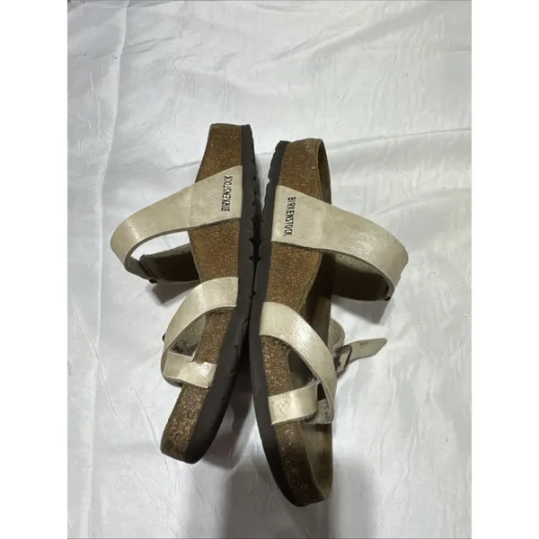 Birkenstock Mayari Birko-Flor Graceful Pearl White Sandals Size 37 - Image 6