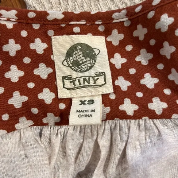 Anthropologie tiny XS patchwork front top cotton back‎ - Image 5