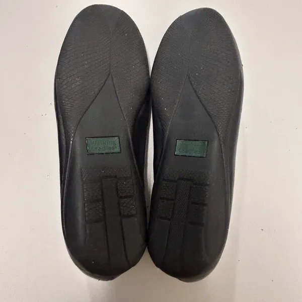 Walking‎ Cradles Black Leather Ballet Flats Bow Whipstitch Womens 8.5 B - Image 8