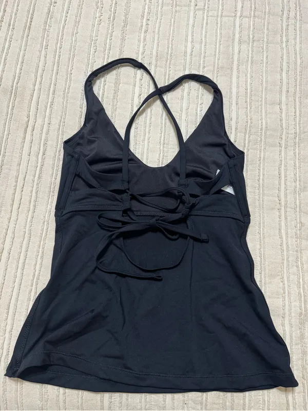Athleta Black Crisscross Strap Tankini Top - Image 4