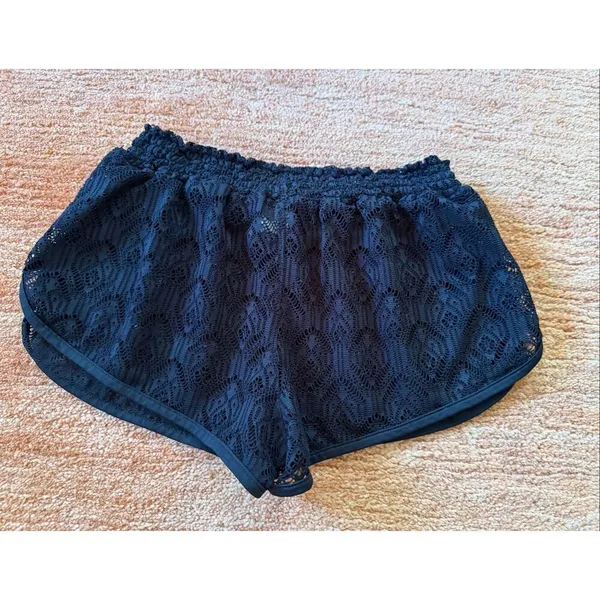 OP Ocean Pacific Black Lace Beach Shorts Women Size M - Image 5