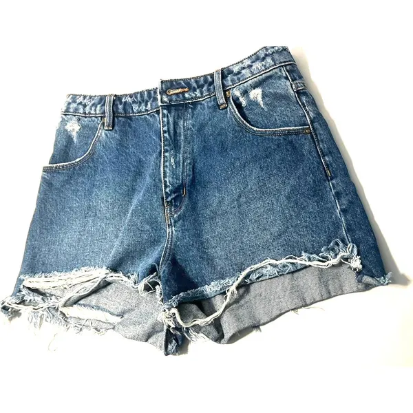 Rolla’s High Rise Slim Dusters Distressed Denim Shorts Women's Size 27 - Image 3