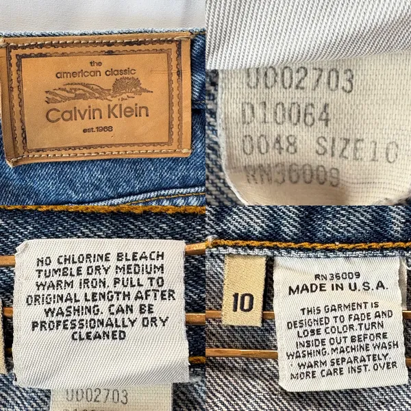 Vintage Calvin Klein 90s Denim Mini Skirt Made in USA - Image 8