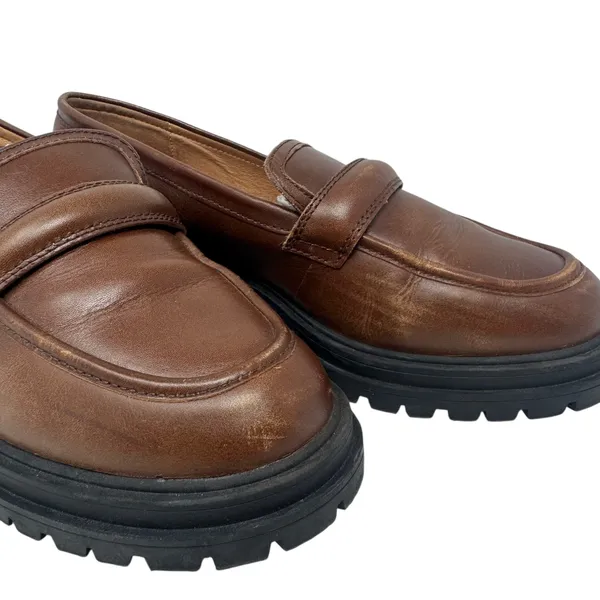 Madewell The Bradley Women's Chunky Brown Lugsole Loafer Size 8.5 - Image 9