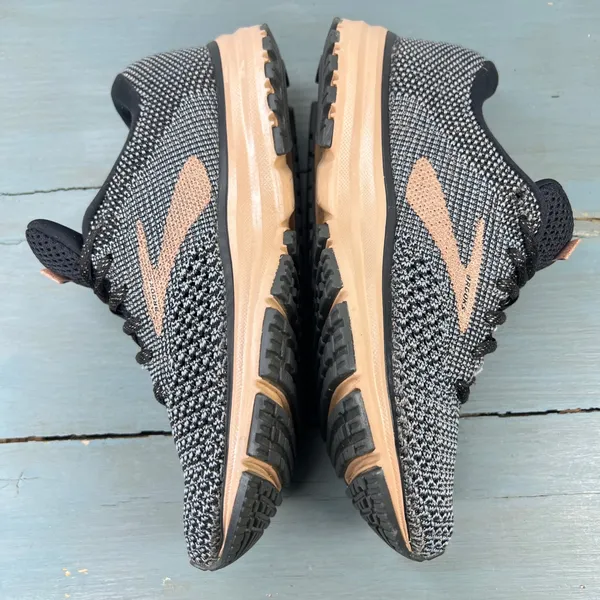Brooks Revel 2 Womens Running Shoes Size 6 Black Rose Gold Knit 1202811B038 - Image 3