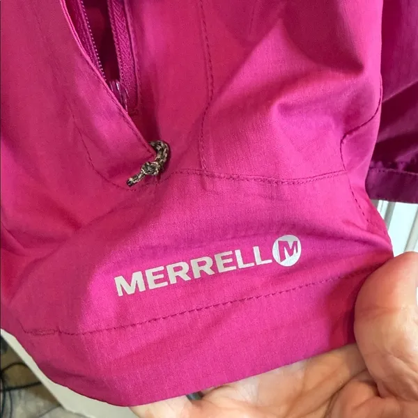 MERRELL Opti-Shell Hooded Lightweight Zip Up Jacket Fuchsia Medium Gorpcore - Image 3