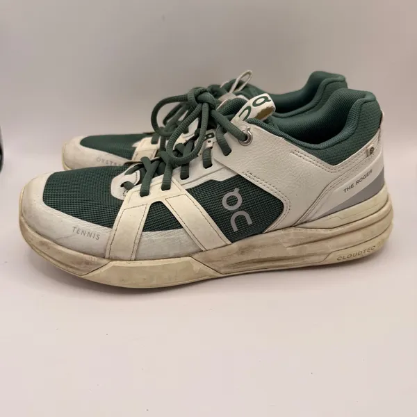 On Running The‎ Roger Pro Oyster Tennis Shoes Forest Green White Womens Size 9 - Image 4