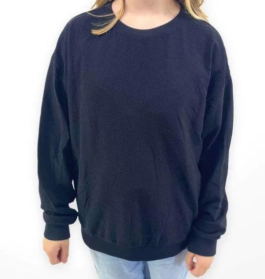MICHAEL KORS Black Knit Long Sleeve Round Neck Sweatshirt - Image 2
