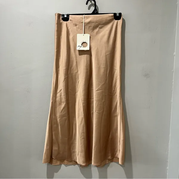 New‎ Collection Skirt MIDI Size Medium Peach Tan Cocktail Party NEW - Image 2