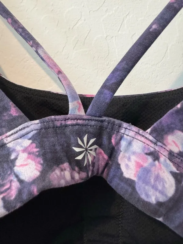 Athleta‎ Matching Set Size XS Floral Leggings Sports Bra Outfit Soft Bloomcore - Image 5