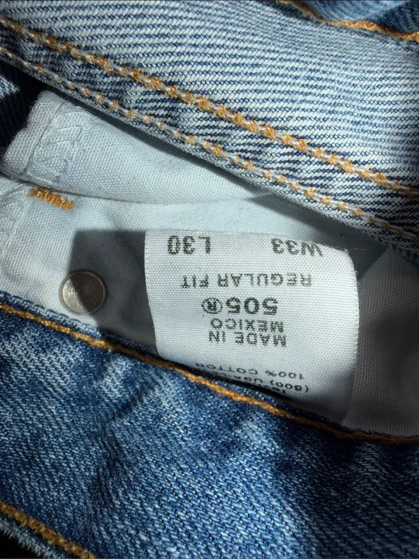 Levi's Blue Denim Cutoff Shorts - Image 2
