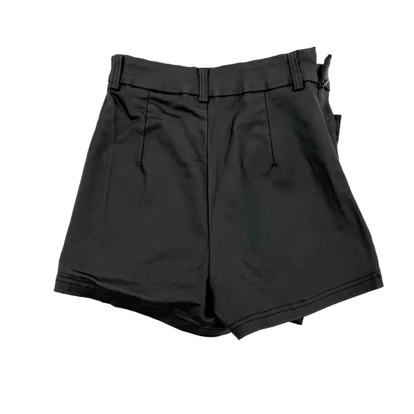 High Waist Denim Shorts High Rise Jeans Shorts Skort Pants Summer Faux Leather - Image 7