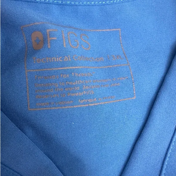 Figs Royal Blue Catarina One-Pocket Scrub Top Size 3XL - Image 3