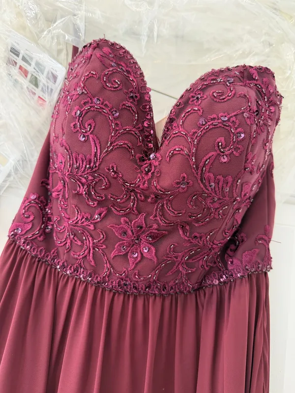 Morilee Madeline Gardner Chiffon dress with Beaded Embroidery and zipper back - Image 2