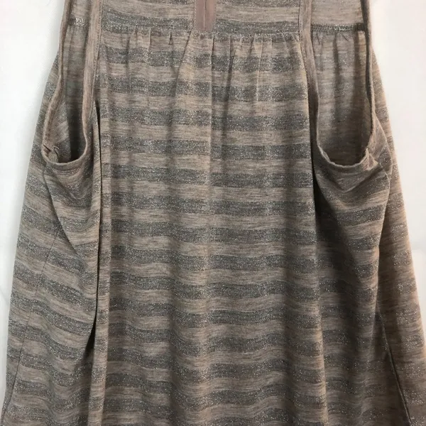 American Eagle Sleeveless Striped Metallic Swing Top Size Medium - Image 8
