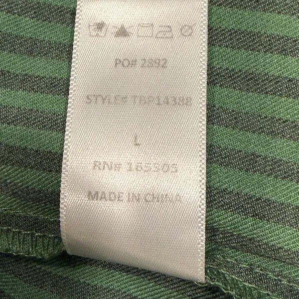 Things Between Green & Gray Stripe Wide Leg Relaxed Fit Sienna Pull On Pants - Image 9