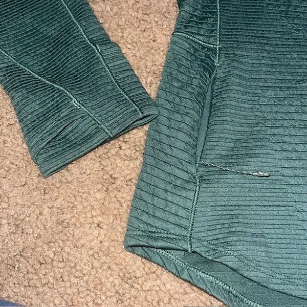 Lululemon‎ Venscape Hooded Balaclava Long Sleeve Quarter Zip Medium Forest 4 - Image 8
