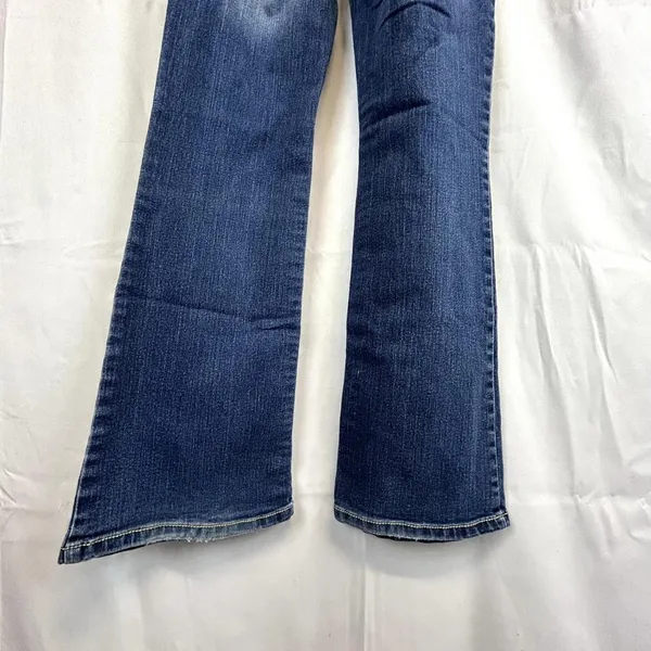 SKU 2129 WallFlower Maternity Blue Denim Bootcut Jeans Size Medium embellished - Image 7