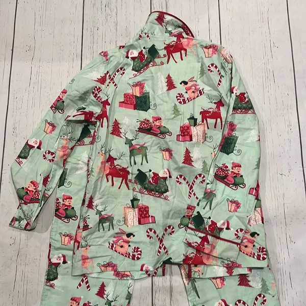Christmas green two piece pajama set - Image 5