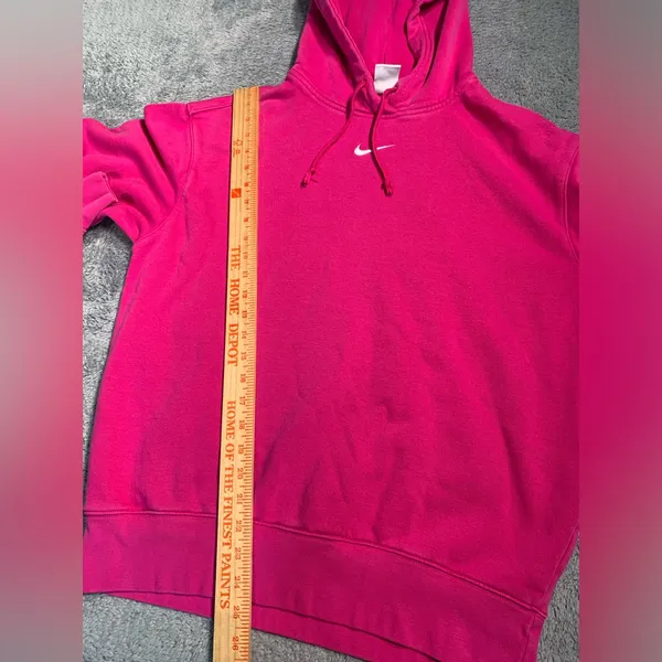 Nike center swoosh hot Pink Hoodie Sweatshirt XS - Image 6