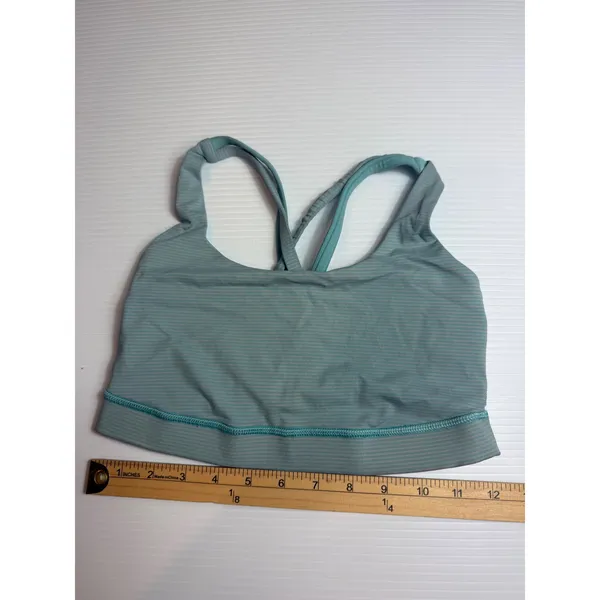 Lululemon Sports Bra Light Support Crisscross Back‎ Teal Blue Activewear 6 - Image 2