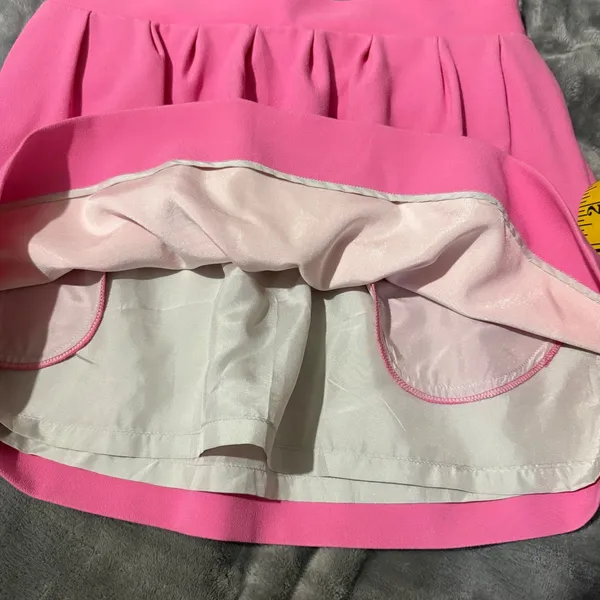 Diane von Furstenberg Pink Pleated Mini Omarosa Skirt Barbiecore Preppy Chic - Image 8