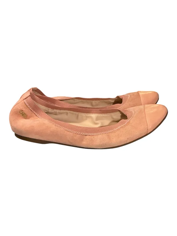 Cole Haan Elbridge Pink Suede Cap Toe Elastic Ballet Flats - Size 8 Bn - Image 2