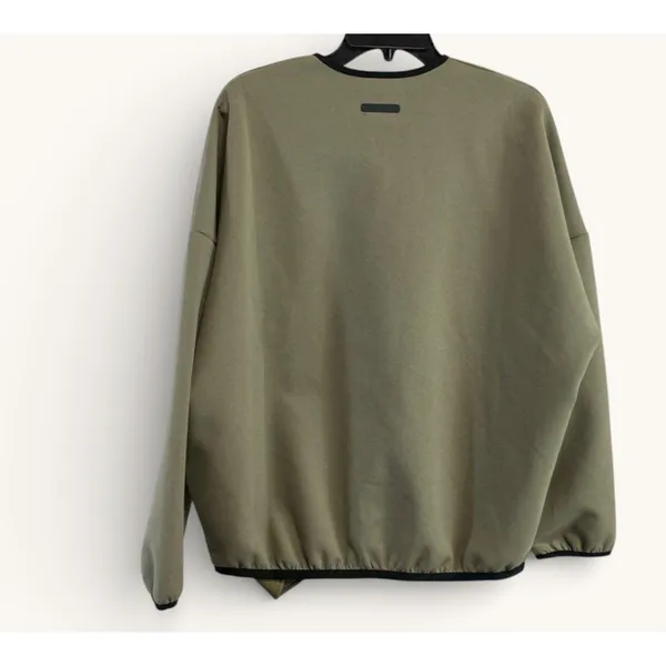adidas‎ Fear of God Athletics Crewneck XXS Clay Suede Fleece Oversized Pullover - Image 4