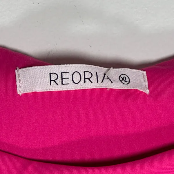 REORIA Women Hot Pink High Neck Racerback Sleeveless Thong Bodysuit XL‎ 8638 - Image 3