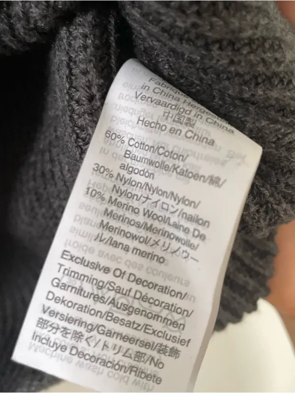 J Crew Wool Sweater Womens Small Gray Bow Detail Knit Minimalist Quiet Luxury - Image 5