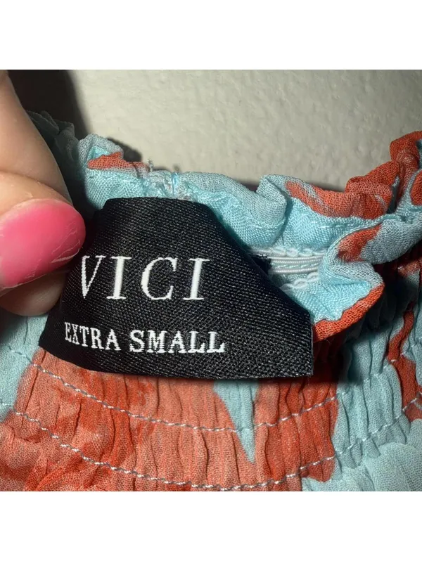 Vici blue/orange floral dress - Image 2