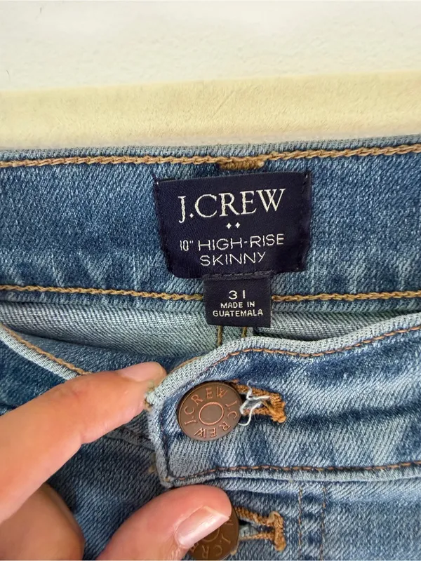 J. Crew Light Wash high raise Skinny Button-Fly Jeans 31 - Image 4